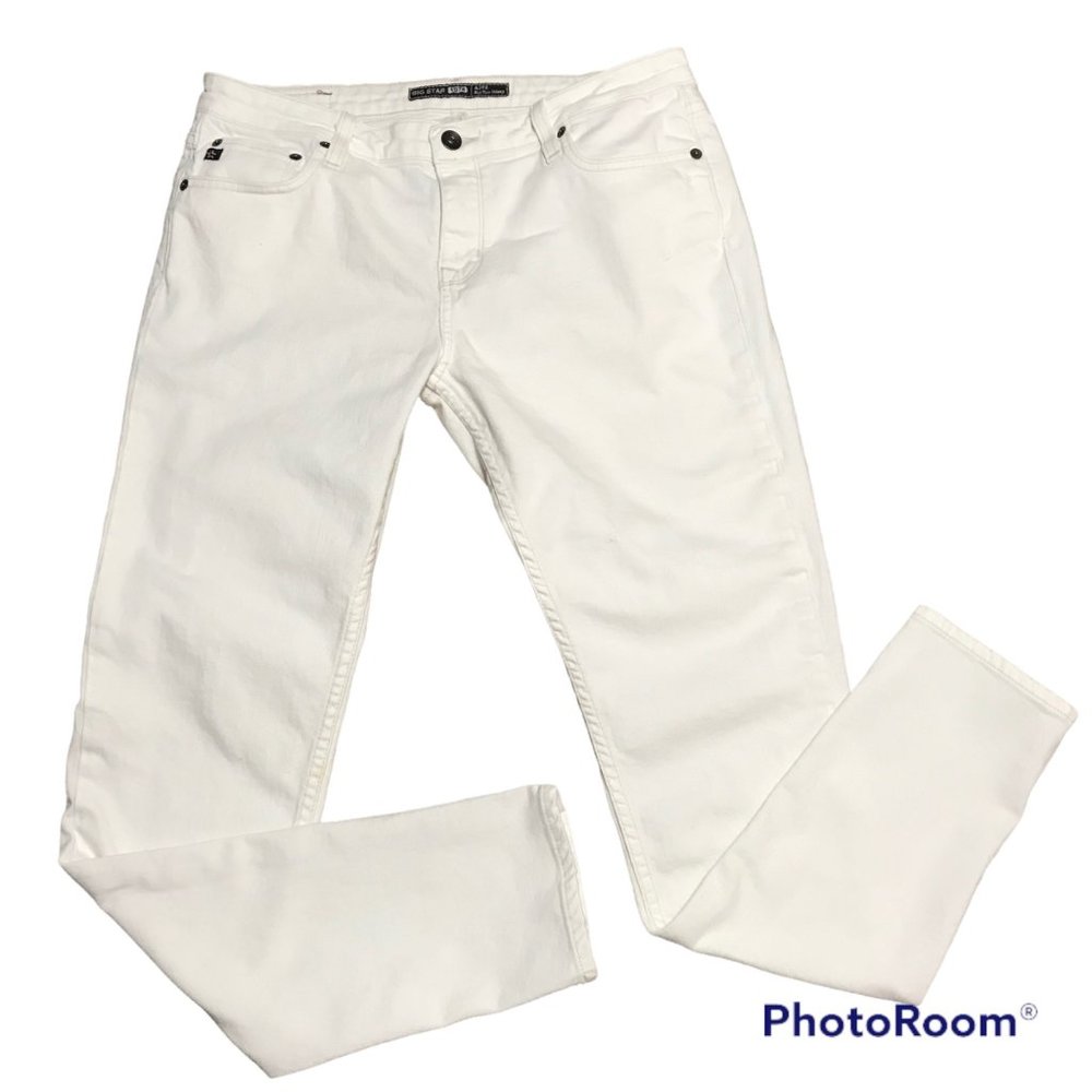 Big Star Alex Mid Rise Skinny Jeans White Sz 31